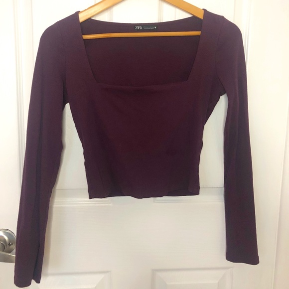 Cropped Scoop neck long sleeve - Picture 1 of 3